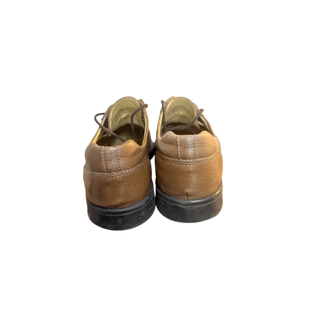 Studio Belvedere Baybridge‎ Mens 8.5 D Tan Brown Leather Square Toe Oxford Shoes
